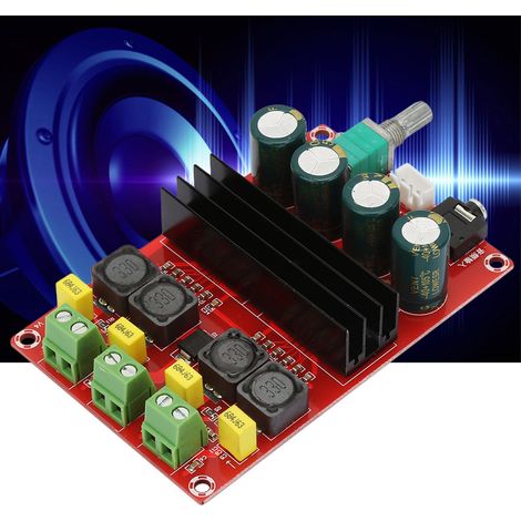 Leistungsstarker 2x100W Zweikanal-Digitalverstärker mit DC12-24V-Soundkarte und Stereo-Verstärker (2x100W). (1/5)