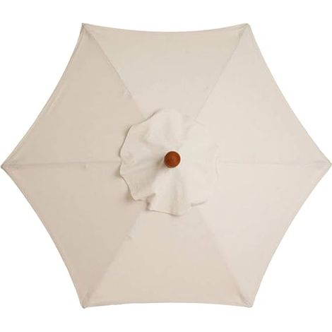 Telo di ricambio per ombrellone da tavolo, ombrellone da tavolo e da mercato - 6 stecche - 3 mt - Impermeabile - Protezione UV - Colore Kaki (1/4)