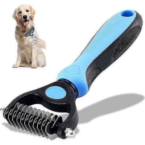 Brosse pour chien, peigne pour sous-poil de chien, brosse pour chien à poils longs, brosse pour animaux de compagnie, brosse pour poils de chien, idéale pour les professionnels (1/5)