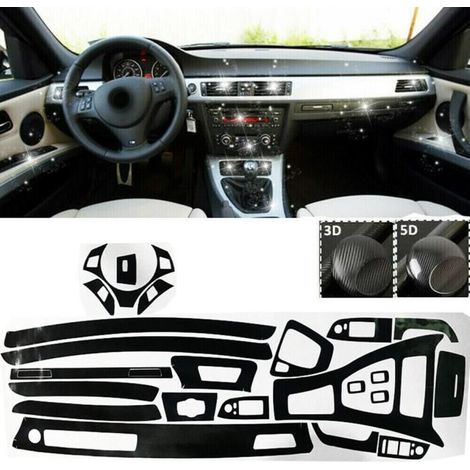 Decorazione per veicoli - BMW - Adesivo in vinile - Finitura in carbonio 5D - Interni auto - Nero (1/4)