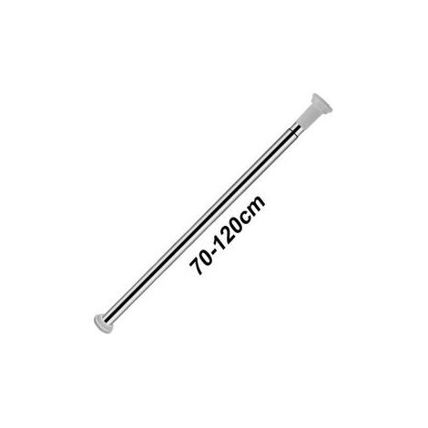Tige Télescopique Pour Rideau De Douche - Acier Inoxydable 304 - Charge Maximale 15 Kg - Réglable 70 À 120 Cm - Sans Perçage (1/4)