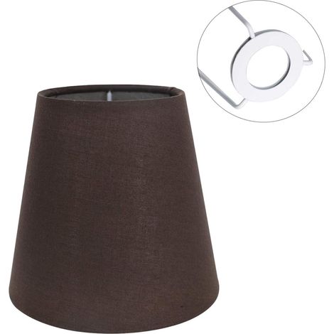 ZOLGINAH 5.5" E14 Petit Abat-Jour Lustre Candal en Tissu Applique Murale Abat-jour de Table,Marron (1/5)