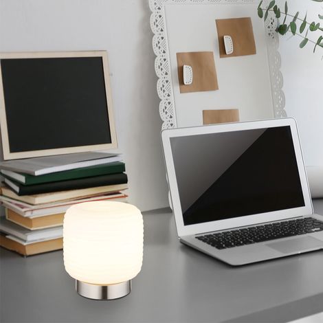 Tischleuchte Schreibtischlampe Nachttischlampe Schlafzimmerlampe Metall Glas