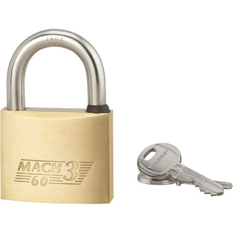 Cadenas à clé Mach 3 UNIKEY (achetez-en plusieurs, ouvrez avec la même clé), 40mm, anse inox 60, 2 clés - THIRARD (1/5)