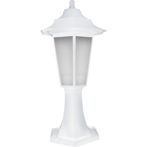 Lampada da giardino bianca da terra E27 40W 43cm IP44 BEGONYA1 Ideus 03078 (1/2)