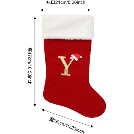 Large Christmas stockings, Christmas decorations, English letter ornaments, letter socks, children's cartoon gift bags