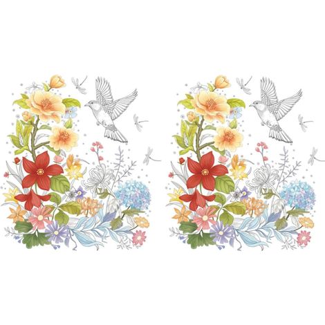 planches d autocollants floraux en PVC pour siège de (1/5)