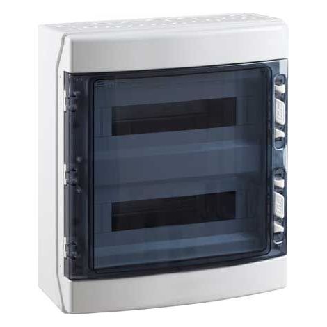 IDE WASSERFESTE SCHALTTAFEL 2 REIHEN MIT 18 MODULEN IP65 - CDN36PT2F/RR