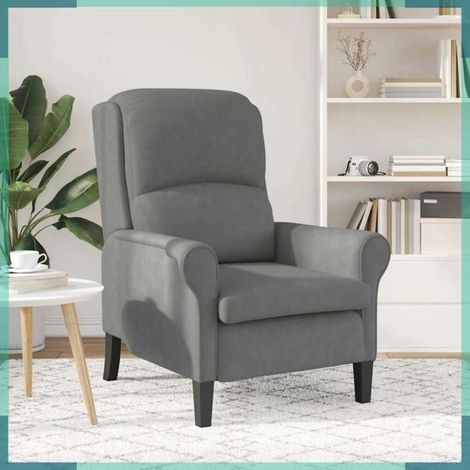 42009872 fauteuil Gris foncé 76 x 94 x 102 cm Microfibre (1/5)