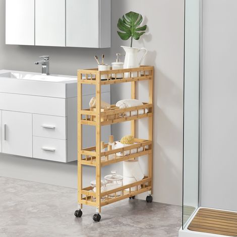 Rollwagen Pyhäjoki 96 x 60 x 18 cm Natur [en.casa]