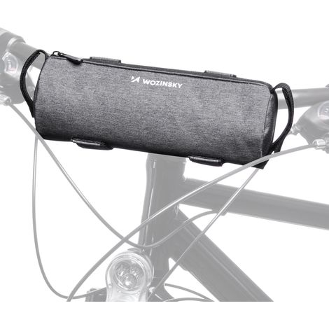 Bolsa térmica para bidón de bicicleta, para montaje en cuadro o manillar, 0,7 L, gris. (1/5)