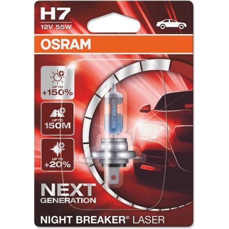 1 Ampoule halogène auto Osram NIGHT BREAKER® LASER H7 12V 64210NL-01B