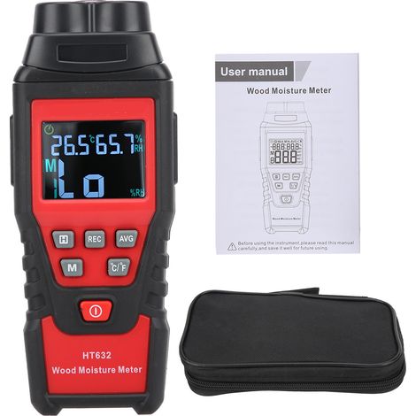 Détecteur d'humidité portable HT632 pour murs, bois et carton - Mesure multi-matériaux (1/5)