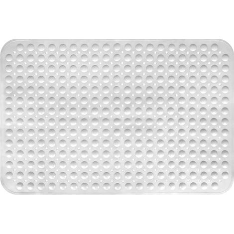 Tapis de douche antidérapant pour lintérieur de la douche Tapis de douche antidérapant anti-moisissure 60 x 90 cm blanc (1/5)