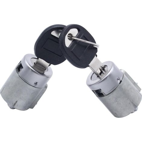 1 Pair of Door Lock Cylinder Fits for 88-94 GMC C1500 C2500 C3500 k1500 k2500 k3500 with 2 Silver (1/3)