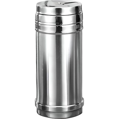 1 Flacon à épices, Couvercle rotatif, Acier inoxydable, 4 dosages, Cuisine et barbecue (1/4)