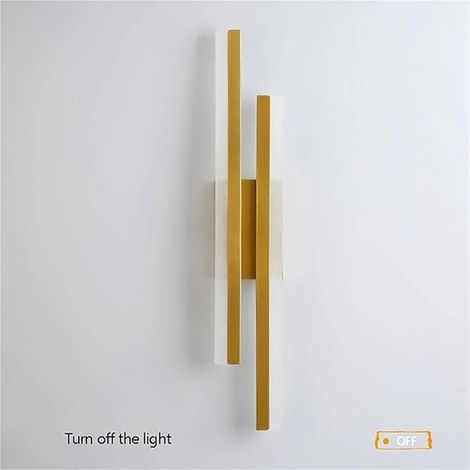 Moderne LED-Wandleuchte aus schwarz/goldenem Acryl, drei Farbtemperaturen, dimmbar – Innenbeleuchtung für Schlafzimmer, Badezimmer, Flur und Treppenhaus