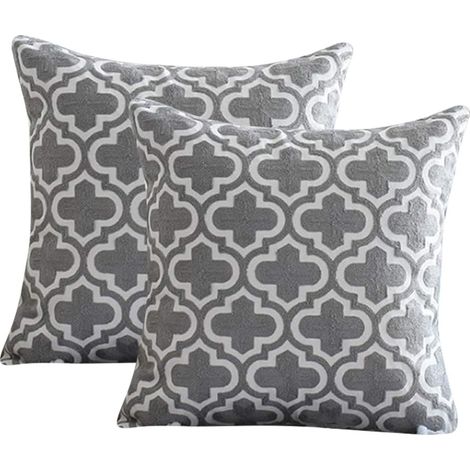 100% cotton pillowcases, soft classic embroidery. Decorative square vintage retro cushion cover for living room, sofa, bedroom (45.7 x 45.7 cm) (1/5)