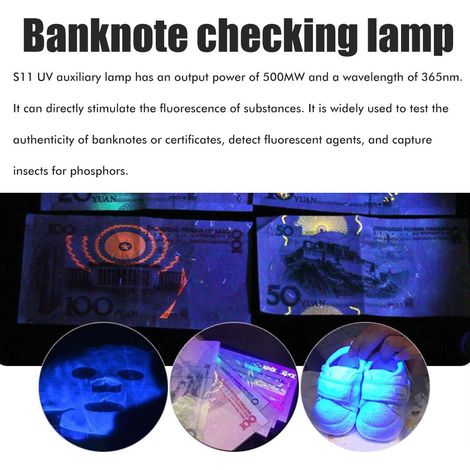 Lampe porte-clés mini lampe torche portable d'extérieur à charge rapide rechargeable avec lumière rouge, bleue et violette et fixation magnétique (1/5)