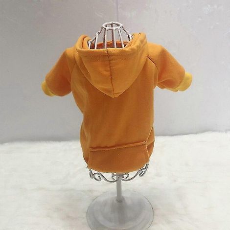 Einfarbige Katzen- und Hunde-Hoodies, Haustierbekleidung für kleine Hunde, Mäntel, Jacken, Sweatshirts für Chihuahuas, Baumwoll-Haustieroutfits, Orange (1/5)