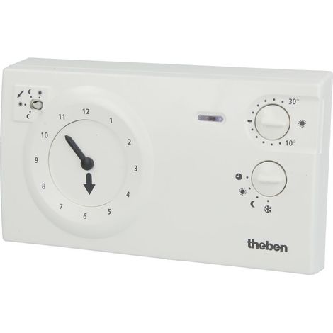Theben – Thermostat d'ambiance programmable – Réserve de marche 24h/7J – Programmation hebdomadaire – Économie d'énergie