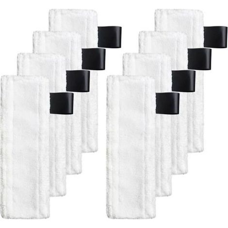 Chiffons de nettoyage en microfibre lavables – 8 pièces compatibles Kärcher EasyFix SC2/SC3/SC4/SC5 – pour vadrouille vapeur