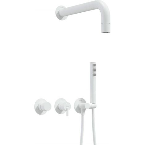 Deante Conjunto de ducha empotrada blanca moderna