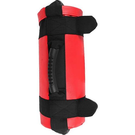 Sac de sable de musculation robuste, un sac de sable rouge lesté. (1/5)