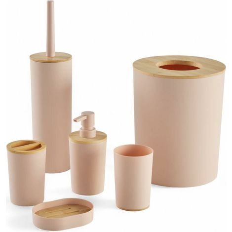 Set di accessori da bagno TODAY UTILITY 6 pezzi Rosa (1/4)