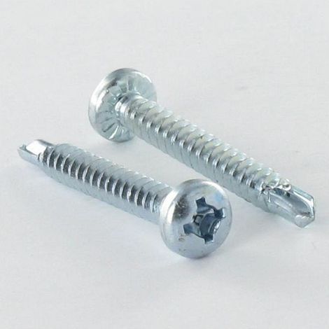 Vis autoperceuse Tête cylindrique bombée TCB Carré phillips 4.8X50 Filet tôle Acier zingué-1 pièce (1/4)