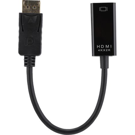 Adaptateur DP vers HDMI, convertisseur 4K haute définition pour ordinateur portable, projecteur TV externe, moniteur supplémentaire.