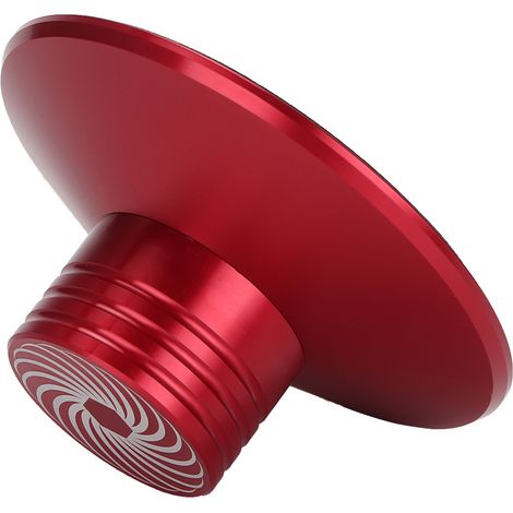 Stabilisateur de platine vinyle avec pince de lestage en aluminium rouge (1/5)