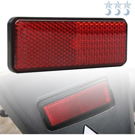 High-reflectivity square reflector for rear fender of motorcycle/electric bike/bicycle (1/5)