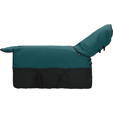 Horse Blanket Dark Green and Black 155 cm Polyester vidaXL