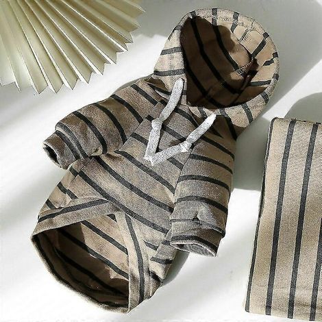 XS-2XL Neue Frühlings-Sommer-Hundebekleidung Hunde-Hoodies Hunde-Katzen-Streifen-Sweatshirt Kleine Mittelgroße Hunde Bulldoggenjacke Bekleidung Haustierkostüm 7 (1/5)