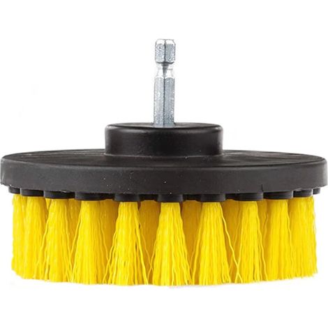 10,2 cm de diámetro, detalles de torsión, cepillo de nailon con vástago de cambio rápido de 1/4 de pulgada. (1/5)