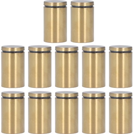 Packung mit 12 Edelstahl-Abstandsschrauben, Wandschildhalterungen, Werbenägeln für Acrylplatten, Hochleistungsbefestigungen. (1/5)