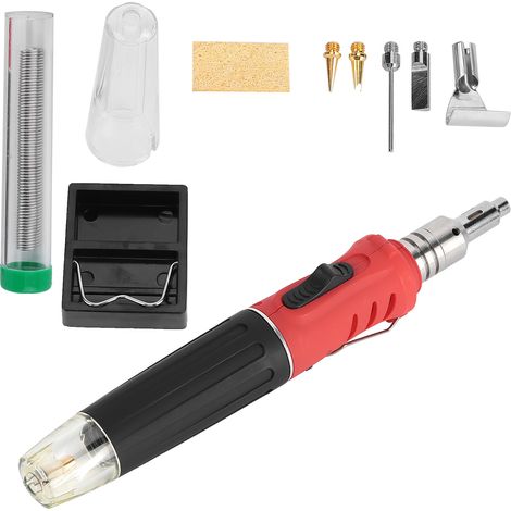 Fer à souder sans fil à gaz butane rechargeable, kit de soudage auto-allumant 8W portable HS-1115K (1/5)