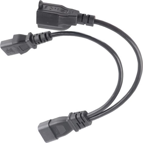 Câble adaptateur d'alimentation en Y étanche C14 mâle vers C13 Nema 5-15R femelle, 1 entrée, 2 sorties, 10 A, 250 V (1/5)