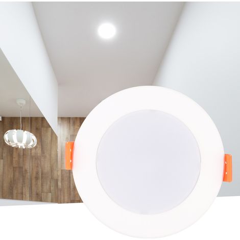 Lot LED 9W avec capteur radar intelligent, plafonnier encastré 6000K AC90-265V pour couloir balcon escalier, 6 pièces (1/5)