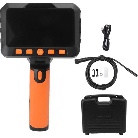 Caméra endoscopique à double objectif, écran LCD IPS 5 pouces, 1080P, Endoscope portatif pour l'entretien, 5m / 16,4 pieds (1/5)
