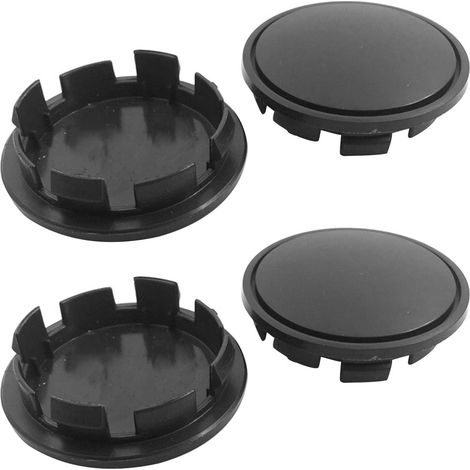 Set of 4 Nabendeckel Black Hub Caps 65 mm 65 mm Matt Black 3b7601171 Nabendeckel Black (1/5)