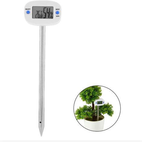 Blanche Température et humidité du Sol humidimètre de Sol Test de Sol jauge kit d'analyse de Sol thermomètre de Sol thermometre Outil d'analyse de Sol Instrument d'étude de Sol (1/4)
