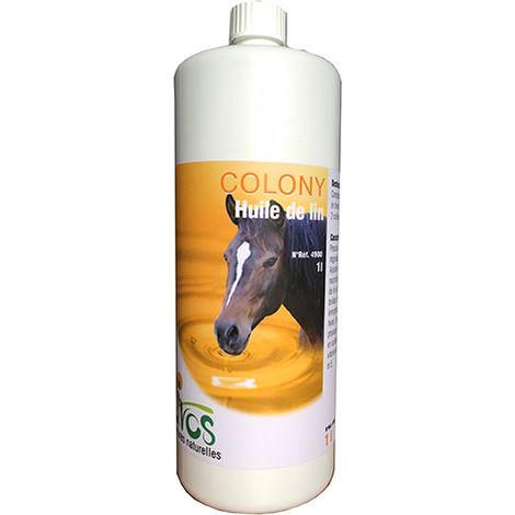 1L-incolore-Huile de lin pure cheval LIVOS 1L