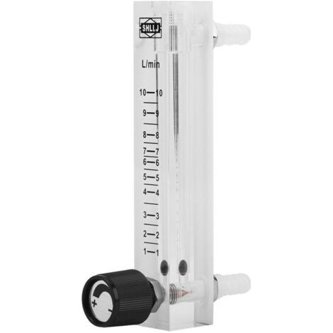 Gas Flow Meter, LZQ-7 1-10 LPM Flow Meter with Regulating Valve for Oxygen/Air/Gas (1/4)