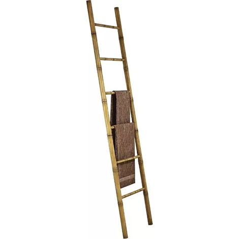 scaletta in bambu' porta asciugamani 6 pioli 50x4x190 cm