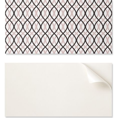 Azulejos decorativos autoadhesivos de vinilo para pared con dise帽o de l铆neas onduladas, 10x40x20 cm.