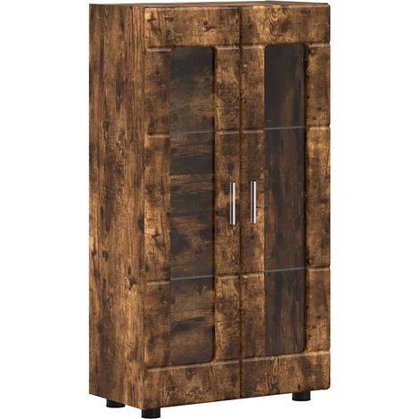 vidaXL Sideboard FLORIN Smoked Oak 55.5 x 29 x 100 cm Engineered Wood