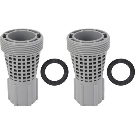 Kit d'adaptateurs filtrants plastique 4K8001 avec joint – Compatible filtre sable long modèle 58254 (2 adaptateurs + 2 joints) (1/4)