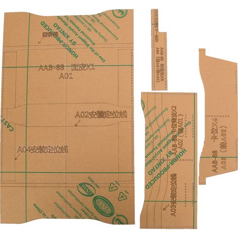 Modèle de portefeuille long, pochoir acrylique pour artisanat en cuir DIY, outil de moulage (1/5)